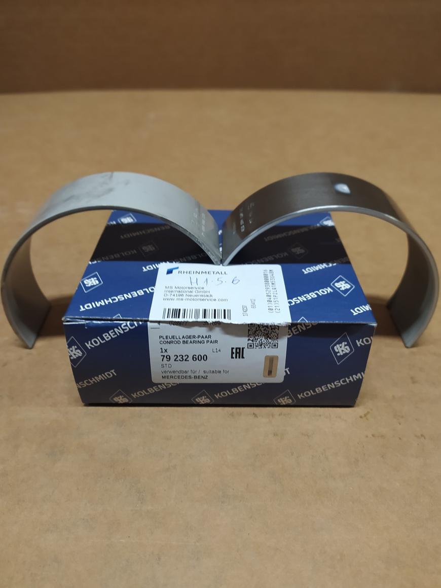 Вкладыши шатунные MB OM542/OM502LA/OM457 Euro4 , пара (новый образец, ширина 34,3мм)