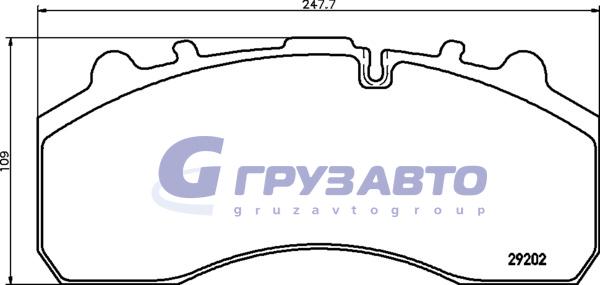 Колодки тормозные 29061 (MB Actros, Scania 4s, BPW, SAF)