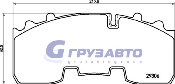 Колодки тормозные 29165 BPW,SAF Knorr SB/SN6, SB3745 05/2003= >