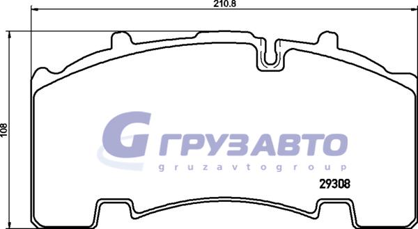 Колодки тормозные 29171BPW Knorr SK7, SB4309 05/2003 = >
