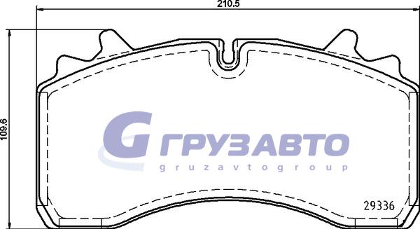 Колодки тормозные 29162 SAF SKRB, SMB (Wabco PAN 22)