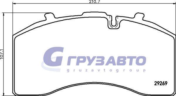 Колодки тормозные 29158 SAF SKRB 9022K, Integral (SK7)