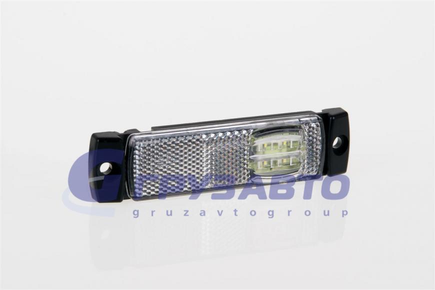 Фонарь габаритный FT-018 B LED белый с проводом 2x0.75мм/FRISTOM
