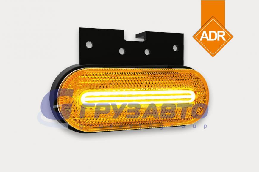 Фонарь габаритный FT-070 Z K LED желтый Schmitz со светоотраж. с кроншт/FRISTOM