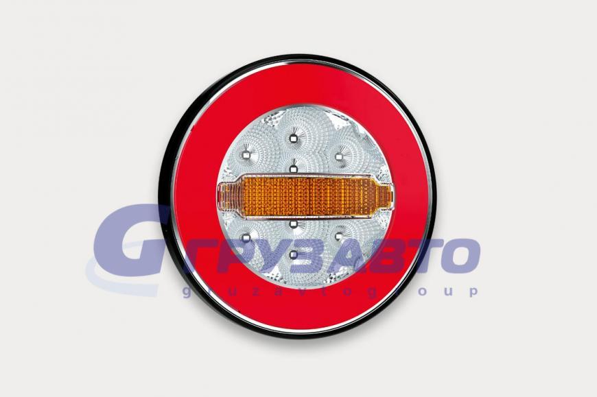 Фонарь задний FT-113 Y LED универсальный 0021L 3-х функциональный круглый/FRISTO