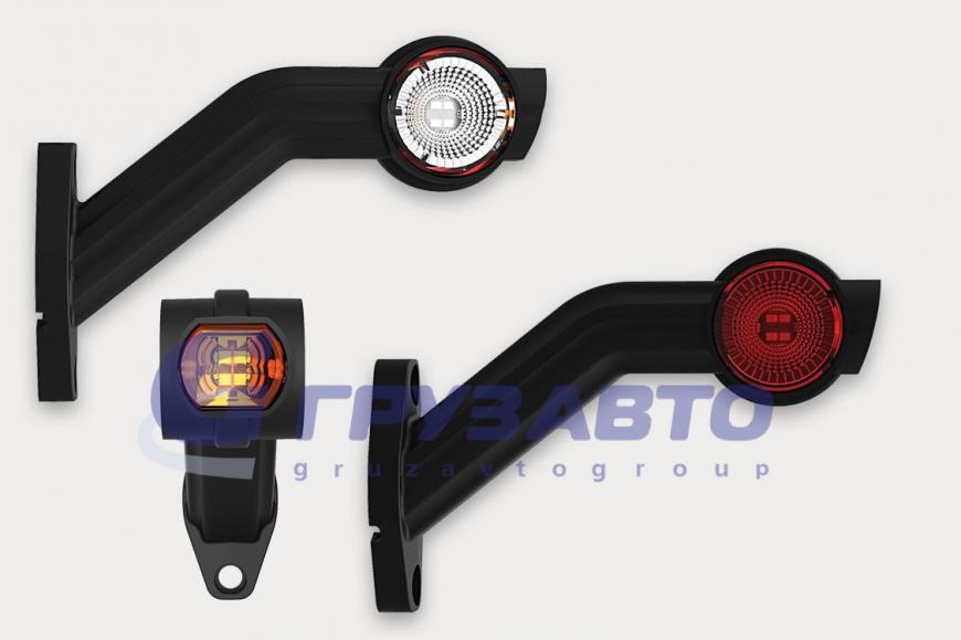 Фонарь габаритный FT-140 F P LED рог косой длинный прав  3-х функц контурно-габа
